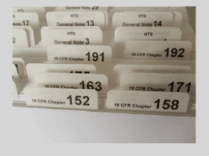 Pre-Printed Self-adhesive Tabs for HTS and CFR Title 19
